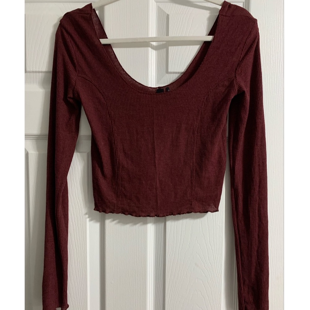 Urban Outfitters Maroon Long Sleeve
